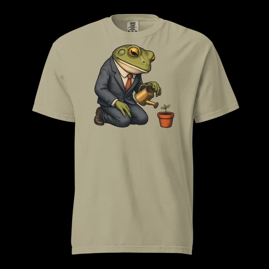 Garden Committee tee in Khaki