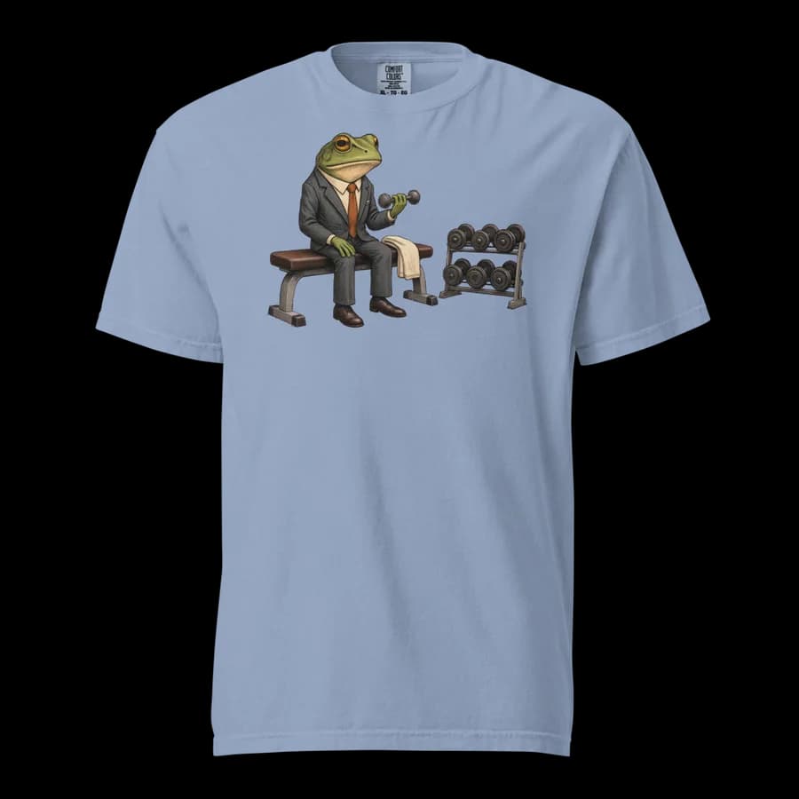 Leg Day tee in Washed Denim