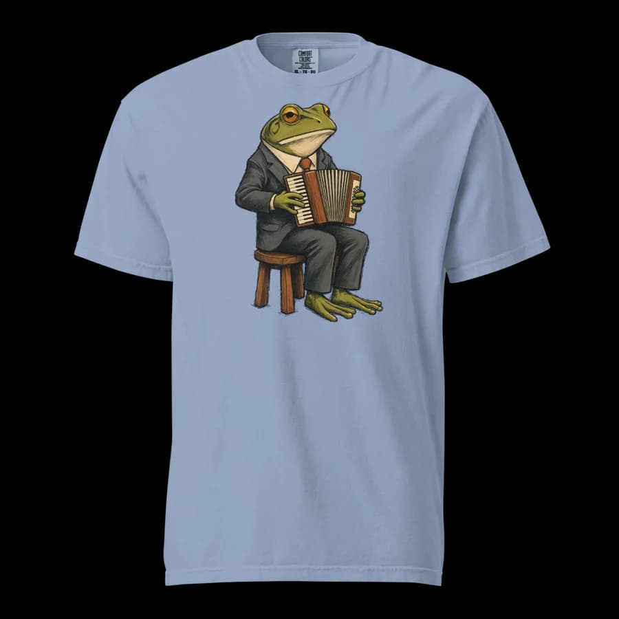 Musical Interlude tee in Washed Denim