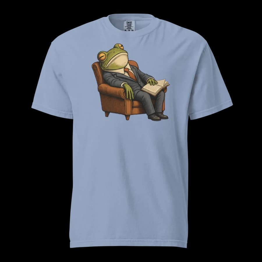 Nap Committee tee in Washed Denim