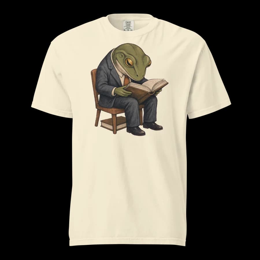 Required Reading tee in Ivory