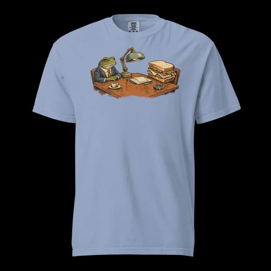 The Committee tee in Washed Denim