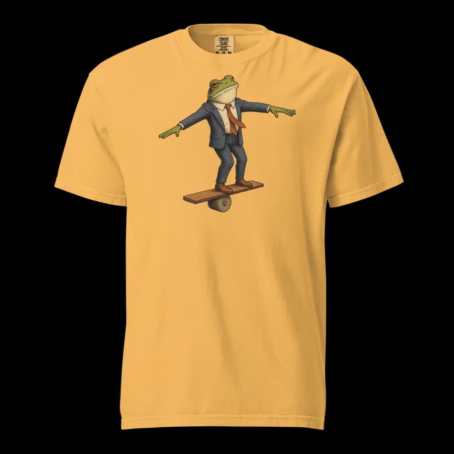 Work-Life Balance tee in Mustard