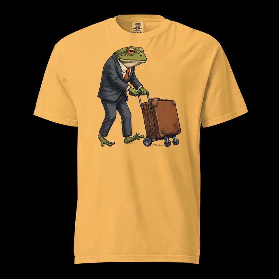 Baggage Claim tee in Mustard